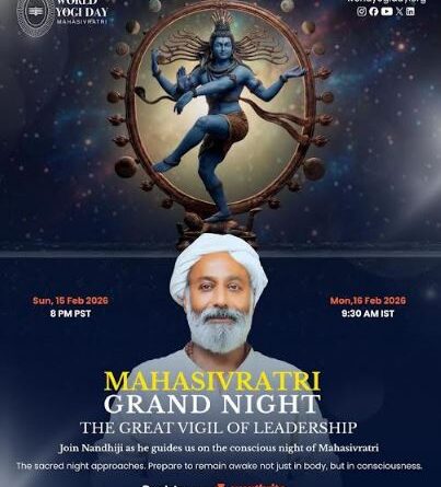 Maha Sivratri – World Yogi Day: Nandhiji's Programs Emphasize Stillness, Awareness, and Inner Transformation