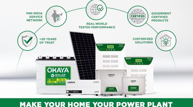 Okaya Strengthens Its Solar Portfolio with Integrated, India-Ready Energy Solutions