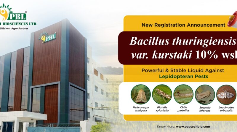 Peptech Biosciences Ltd. Announces CIBRC Registration of Bacillus thuringiensis kurstaki (BTK) 10% WSL