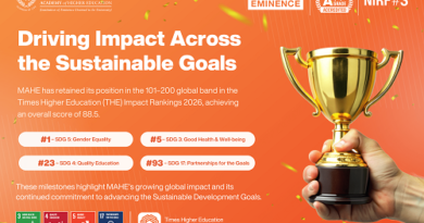 MAHE Achieves Top Global Rankings in THE Impact Rankings 2026, Secures World No. 1 Position for SDG 5