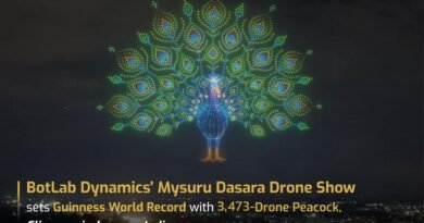Mysuru Dasara Drone Shows by BotLab Dynamics Sets Guinness World Record with a Spectacular 3,473-Drone Peacock