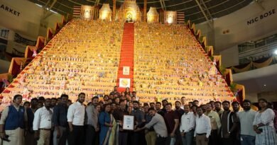 SPR City Enters World Book of Records with Tallest Golu Display; Attracts Over One Lakh Visitors