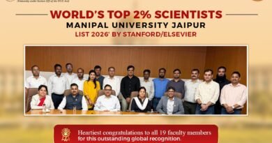 19 Manipal University Jaipur Researchers Feature in Stanford–Elsevier Top 2% Scientists List; Number of MUJ Researchers Doubles Compared to Previous Year